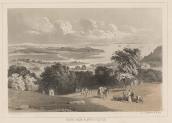 Napha fra Bamboo Village, litho av Sarony und Co., 1855 (chromolitho)