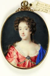 Diana Kirke, grevinne av Oxford (akvarell på vellum)