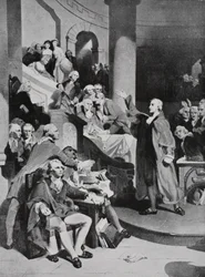 Patrick Henry holdt sin berømte tale i House of Burgesses