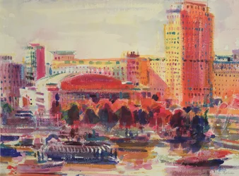 The South Bank, 2002 (wc på papir)