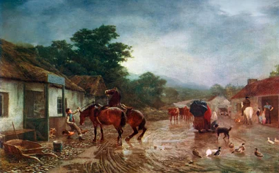 En regnværsdag, 1870, 1912.
