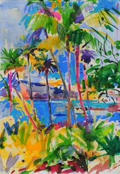 Maui Aloha, 2023 (akvarell)