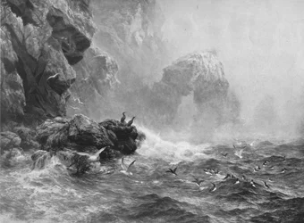 Hvor ingenting er hørt men surrende bølge og sjøfuglskrik, c1880, 1912