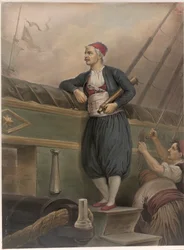 En gresk sjømann om bord på et skip, fra et "Album of Greek Heroism, or the Deliverance of Greece"