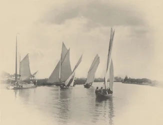 En seilkonkurranse på Horning, 1885 (bilde)