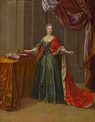 Portrett av prinsesse Maria Antonia av Bayern 1724-1780, kurfyrste av Sachsen.
