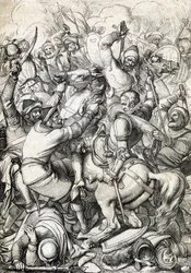 Kong Sebastian I av Portugal (1554-1578) tatt til fange i slaget ved Alcácer-Quibir (Ksar el-Kebir eller Slaget ved de tre kongene) den 4/08/1578 i Marokko