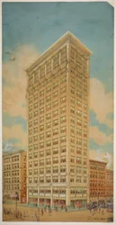 Prairie School Skyscraper, Chicago, Illinois, Perspektiv