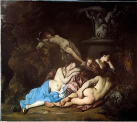 Nymfer ved en fontene