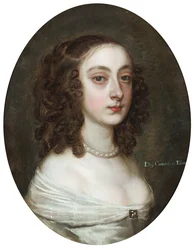 Portrett av Elizabeth, grevinne av Essex (olje på lerret)