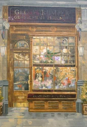 Geo F. Trumper, Jermyn Street, London (olje på lerret)