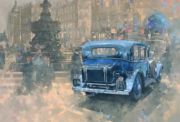 Fantomet i Piccadilly (detalj) (olje på lerret)