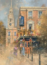 The Crown Tavern - Clerkenwell (olje på lerret)