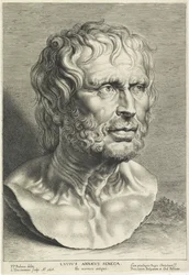 Byste av Seneca, gravert av Lucas Vorsterman