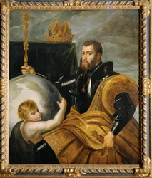 Keiser Karl V som verdensherre, ca. 1607 (maleri på lerret)