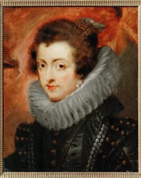 Isabella av Bourbon, datter av Henrik IV av Frankrike og Maria de#39;Medici, ca. 1629 (maleri på tre)