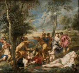 La Bacchanale des Andriens (et Ariane endormie) - The Bacchanal of the Andrians - Rubens, Pieter Paul (1577-1640) - 1630-tallet - Olje på lerret - 200x215 - Nationalmuseum Stockholm