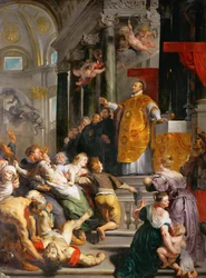 Den hellige Ignatius av Loyolas mirakler (1491-1553). Ca. 1617-1618. Mål: 535x395 cm. Kunsthistorisches Museum, Wien