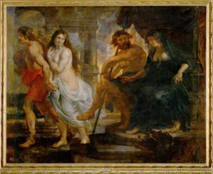 Orfeus og Eurydike med Pluto og Proserpina (maleri på lerret)