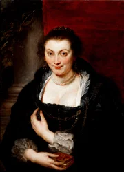 Portrett av Isabella Brandt, kone til maleren Maleri av Peter Paul (Pierre-Paul) Rubens (eller Peter Paul eller Petrus Paulus) (1577-1640) 1620 ca. Sol. 86x62 cm Firenze, Galleria degli Uffizi (kontorer)
