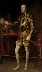Portrett av Filip II, konge av Spania, da prins, ca. 1628-29 (olje på lerret)