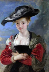 Portrett av Susanna Lunden (?) (Stråhatten) ca. 1622-5 (olje på panel)