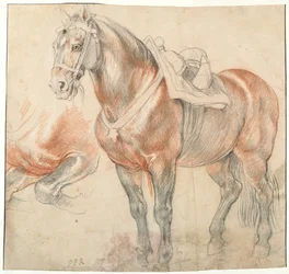 Sadelt hest, ca. 1616-1618