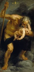 ""Saturn (eller Cronus) fortærer sin sønn"" Maleri av Peter Paul (Pierre-Paul) Rubens (eller Peter Paul eller Petrus Paulus) (1577-1640) 1636-1637 Madrid. Museo del Prado