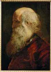 Studie av en gammel mann, ca. 1610 (maleri på eik)