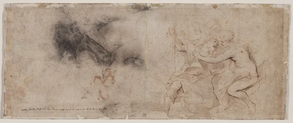 Venus avvæpner Mars, draperistudie, ca. 163235.