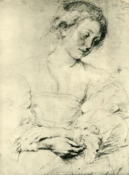Ung kvinne med foldede hender, 1629-1630, 1943.