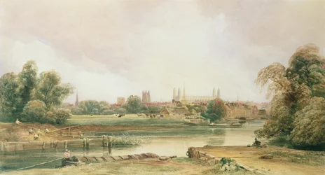 Cambridge (blyant og akvarell på papir)