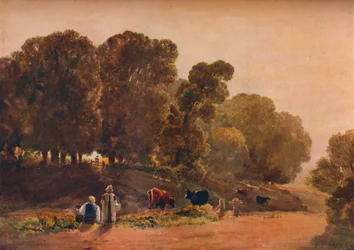 Road Through a Park, c1800-tallet