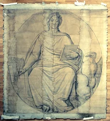 Evangelisten Johannes. Kartong til freskene i Ludwigskirken i München