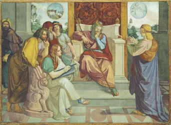 Josef tyder faraos drømmer. Veggmaleri fra den åttedelte syklusen fra Casa Bartholdy i Roma
