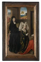 Isabella av Portugal og St. Elizabeth, ca. 1457-60 (olje på lerret)