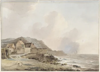 Utsikt over kysten ved Boulogne sur Mer