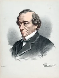 Benjamin Disraeli, 1. jarl av Beaconsfield 1804-1881, britisk konservativ statsmann, c1880