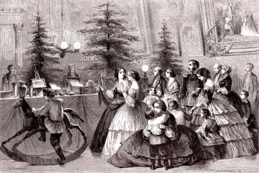 Jul i St. Petersburg, Russland. 1861 (gravering)