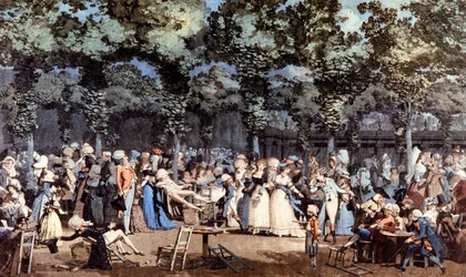 Fest på Palais Royal i Paris