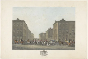Musikkorps ved Vilhelm 1.s innsettelse i Brussel den 21. september 1815 Tolv plansjer av Vilhelm 1.s ankomst og innsettelse i Brussel og slagene ved Quatre-Bras og Waterloo i 1815 (serietittel)