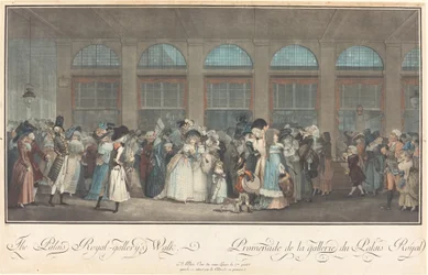 Palais Royal - Gallery Walk Promenade de la Galerie du Palais Royal, 1787.