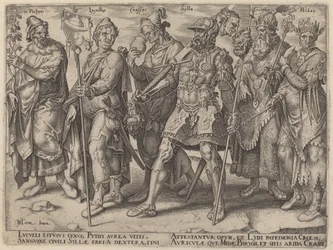 Pythius, Lucullus, Crassus, Sylla, Croesus, Midas (beryktede eksempler på rikdom fra antikken)