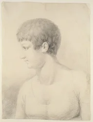 Portrett av Pauline Runge, 1801 (svart kritt på papir)