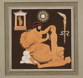 Prometheus former mennesket av leire