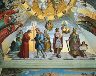Scene fra "The Heaven of the Blessed and the Empyrean", Dante Room (fresco)