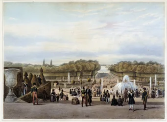 Versailles: The Green Carpet - i ""Paris og dens omgivelser"" av Jacottet & Benoist