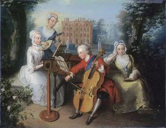 Gruppeportrett av barna til kong George II av England