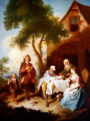 The Visit of the Minstrel (olje på lerret)