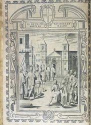 Plate med statutter av Maltas orden "Statuta Hospitalis Hervsalem"" (prosesjon), av Philippe Thomassin, sent på 1500-tallet